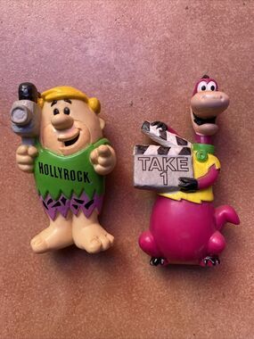 VTG 1992 "DINO TAKE 1" MOVIE FLINTSTONES HANNA BARBERA 4" & Barney Hollyrock